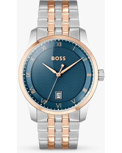 BOSS Boss 1514135 Principle Bracelet Strap Watch - Blue