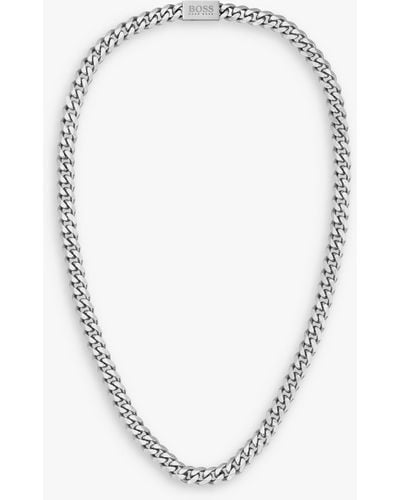 BOSS Boss Curb Chain Necklace - Metallic