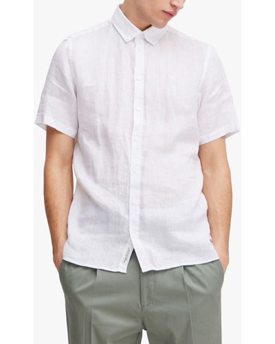 Casual Friday Anton Short Sleeve Linen Shirt - White