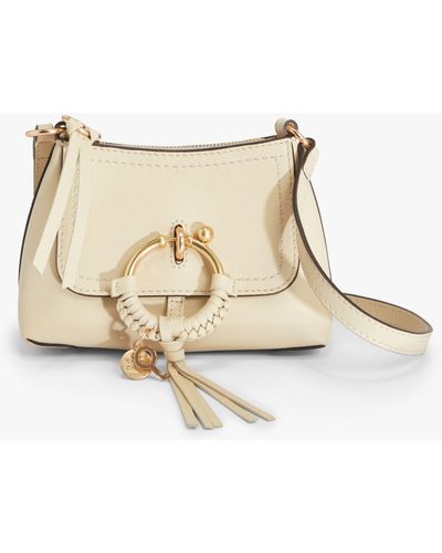 See By Chloé Joan Leather Suede Mini Satchel Bag - Natural