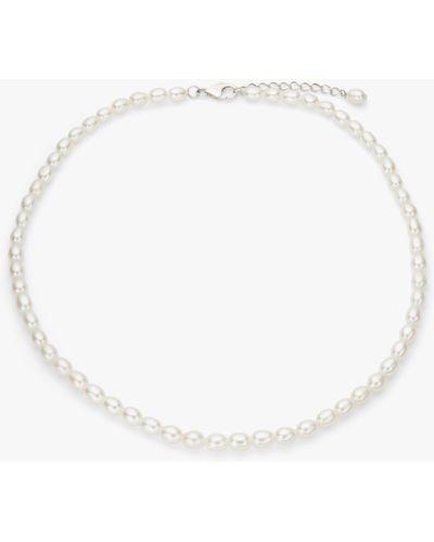 Lido Freshwater Pearl Rice Beaded Necklace - White