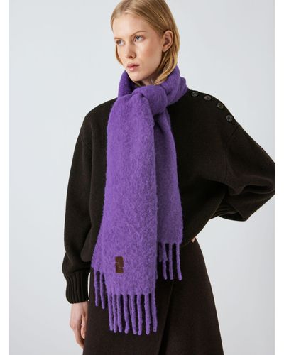 Soeur Wool Blend Scarf - Purple