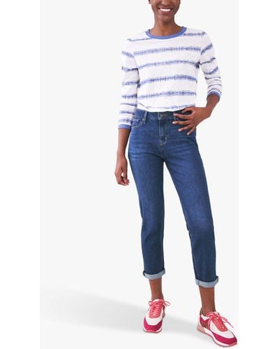 White Stuff Katy Relaxed Slim Fit Cropped Jeans - Blue