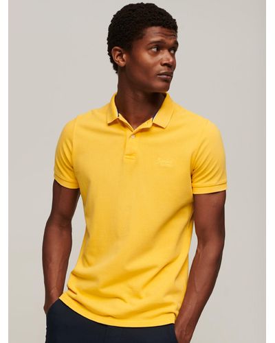 Superdry Pique Polo Shirt - Yellow