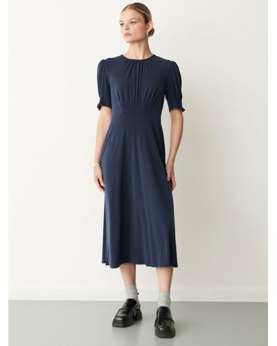 Finery London Lilybelle Crepe Midi Dress - Blue