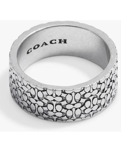 COACH Signature C Motif Ring - Grey