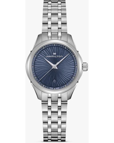 Hamilton H32231140 Jazz Master Date Bracelet Strap Watch - Blue