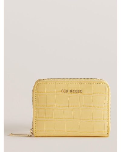 Ted Baker Connii Mini Croc Effect Purse - Yellow