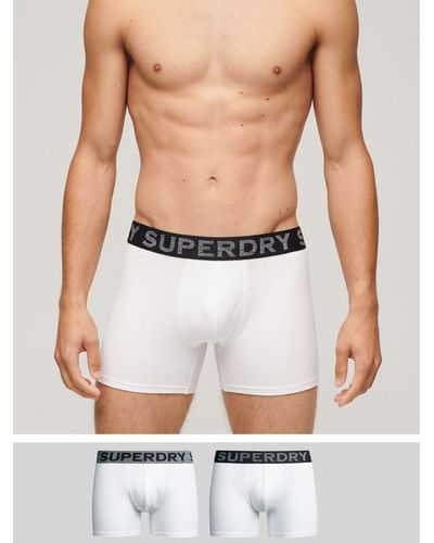Superdry Organic Cotton Blend Boxers - White