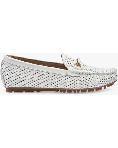 Hotter Nerissa Driver Style Moccasins - White