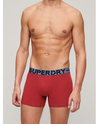 Superdry Organic Cotton Blend Boxers - Red