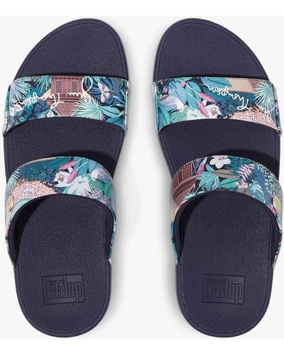 Fitflop Jim Thompson Lulu Floral Leather Sandals - Blue