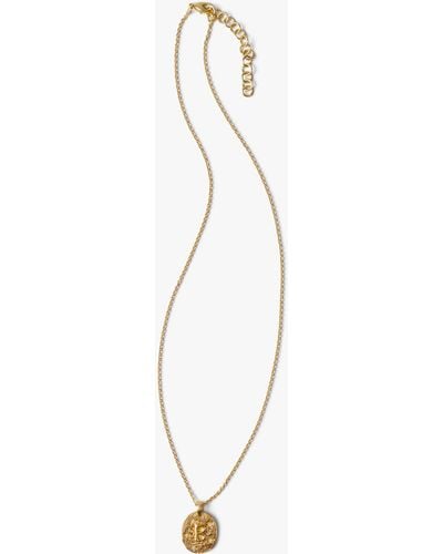 Hush Cliara Initial Pendant Necklace - White