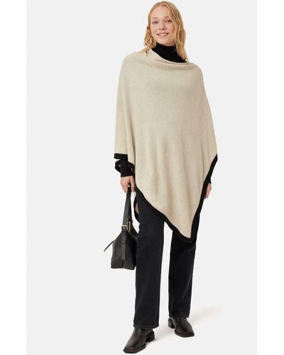 Jigsaw Wool And Cashmere Asymmetric Poncho - Natural