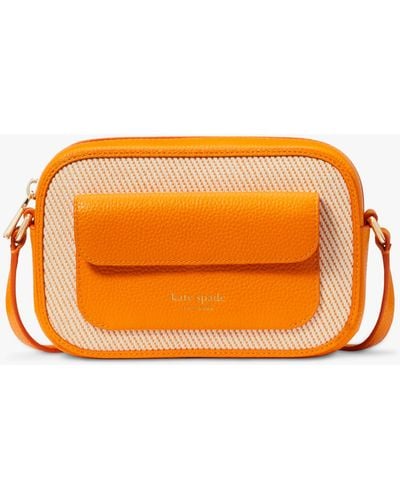 Kate Spade Ava Canvas And Leather Cross Body Bag - Orange