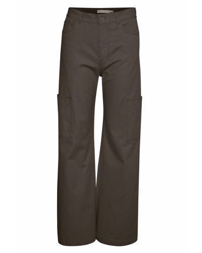 Inwear Rif Wide Leg Cargo Trousers - Grey