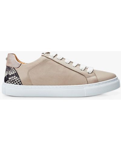 Moda In Pelle Braidie Low Top Leather Trainers - White