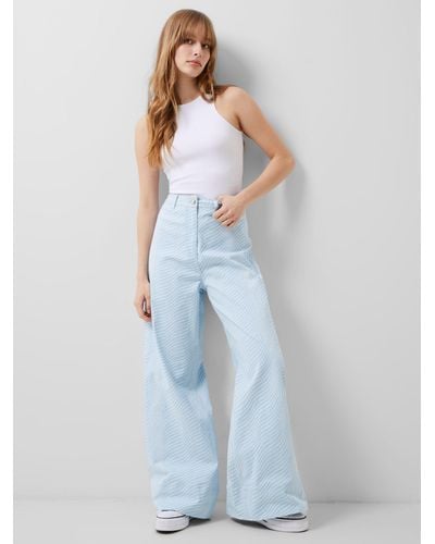 French Connection Hadley Ateena Twill Trousers - Blue
