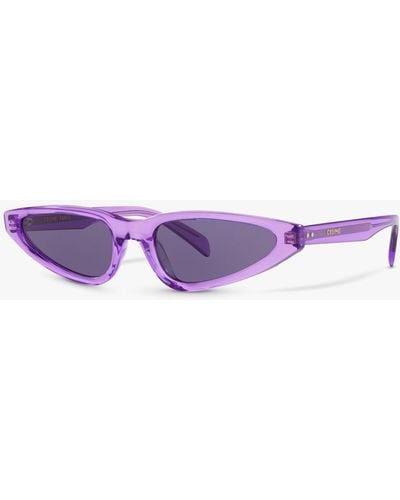 Celine Cl40231i Triangular Sunglasses - Purple