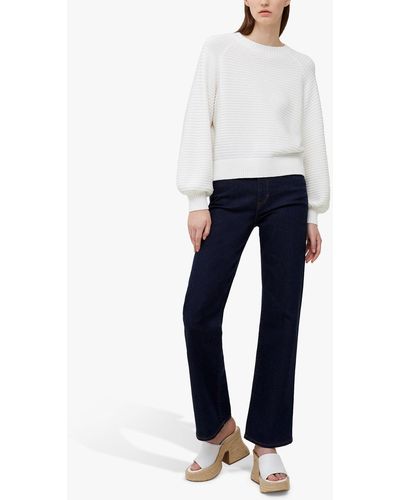 French Connection Lily Mozart Cotton Jumper - Blue