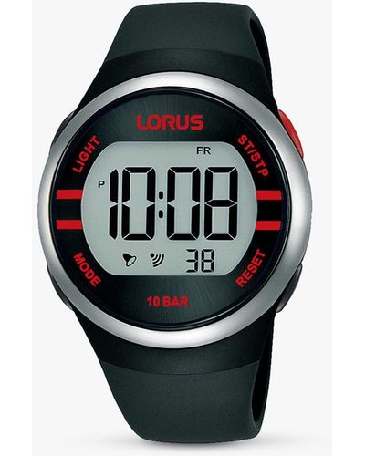 Lorus Digital Silicone Strap Watch - Black