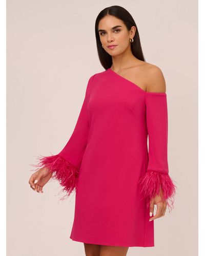 Adrianna Papell Aidan By Knit Crepe Cocktail Dress - Pink