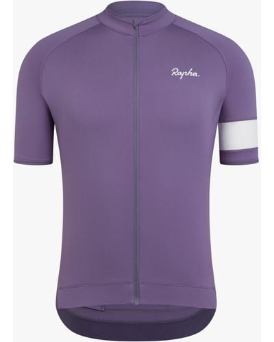 Rapha Zip Through Short Sleeve Jersey Top - Purple