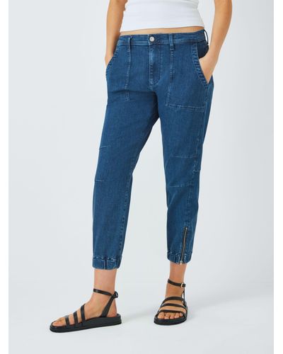 7 For All Mankind Darted Boyfriend Jogger Jeans - Blue