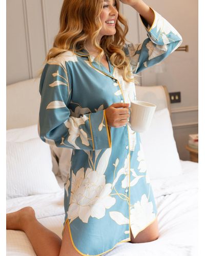 Fable & Eve Greenwich Floral Nightshirt - Blue
