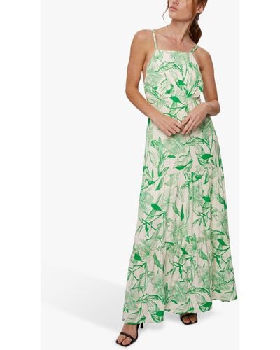 James Lakeland Floral Open Back Maxi Dress - Green