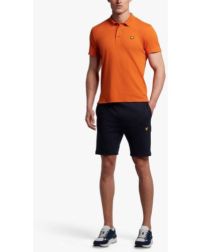 Lyle & Scott Plain Fleece Shorts - Orange