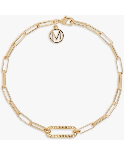 Melissa Odabash Crystal Oval Link Chain Bracelet - Metallic