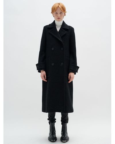 Inwear Percy Wool Blend Trench Coat - Black