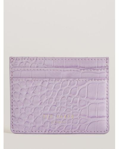 Ted Baker Coly Croc Effect Card Holder - Purple