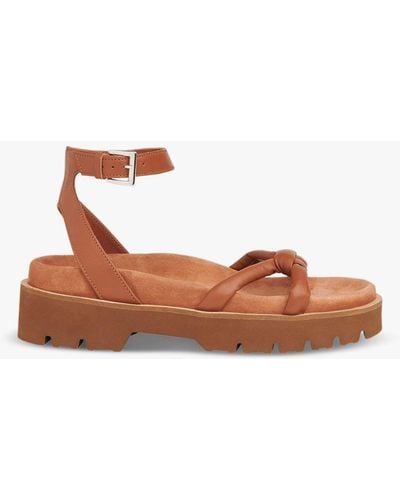 Whistles Mina Knotted Leather Sandals - Natural