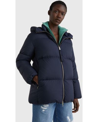 Tommy Hilfiger Down Quilted Puffer Coat - Blue