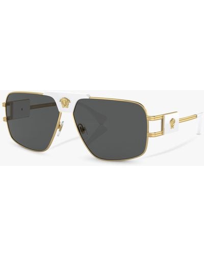 Versace Ve2251 Aviator Sunglasses - Grey