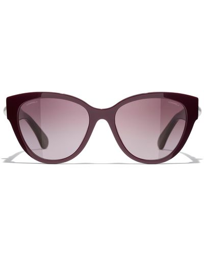 Chanel Ch5477 Cat's Eye Sunglasses - Red