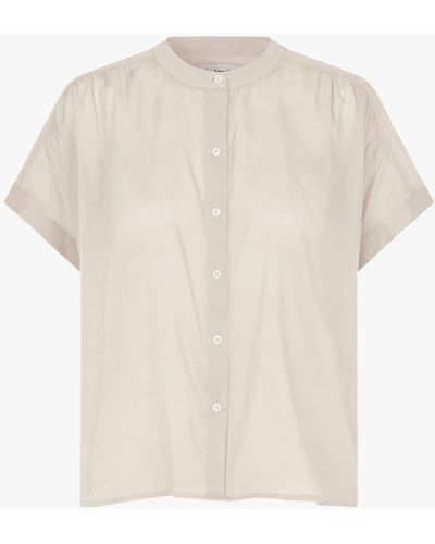Lolly's Laundry Mya Cotton Short Sleeve Shirt - White