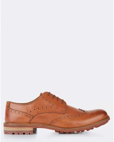 Moss Bray Leather Brogues - Brown