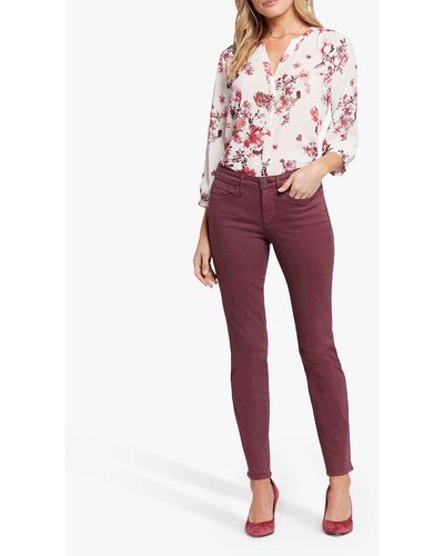 NYDJ Sheri Slim Ankle Length Jeans - Red