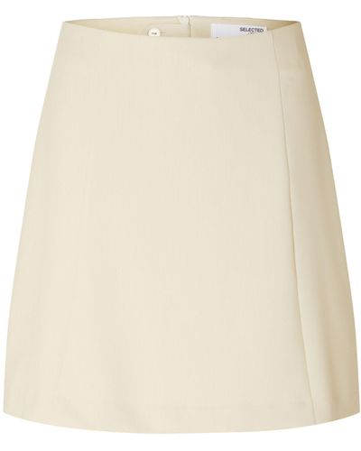 SELECTED Rita Mini Skirt - Natural