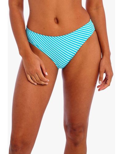 Freya Jewel Cove Stripe Bikini Bottoms - Blue