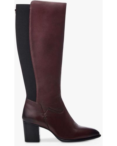 Moda In Pelle Scarletta Leather Knee High Boots - Red