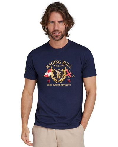 Raging Bull Flags T-shirt - Blue