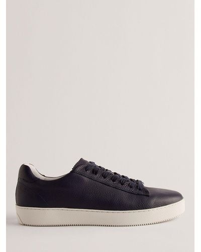 Ted Baker Leather Pebble Trainers - Blue