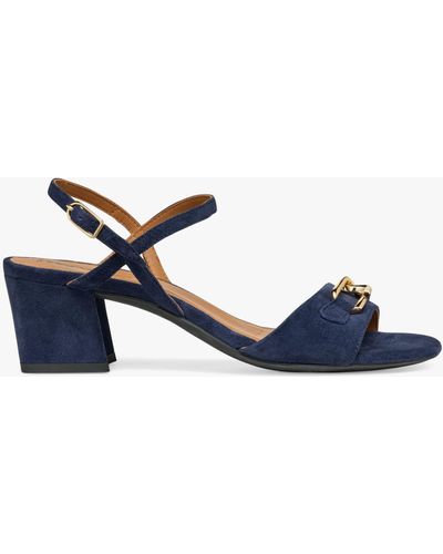 Geox New Eraklia Suede Sandals - Blue