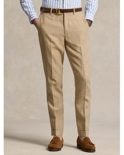Polo Ralph Lauren Linen Suit Trousers - Natural