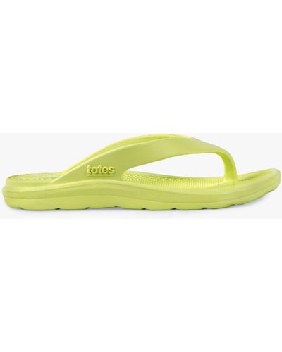 Totes Solbounce Toe Post Sandals - Yellow