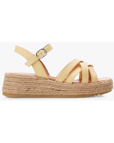 Moda In Pelle Abrielle Leather Espadrille Sandals - Natural
